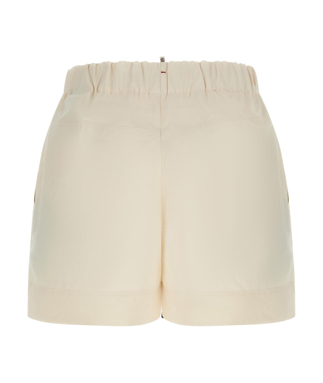 MONCLER GRENOBLE Белые полиэстеровые шорты, фото 2