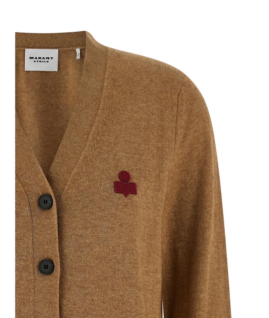 ISABEL MARANT ETOILE Бежевый хлопковый кардиган, фото 3