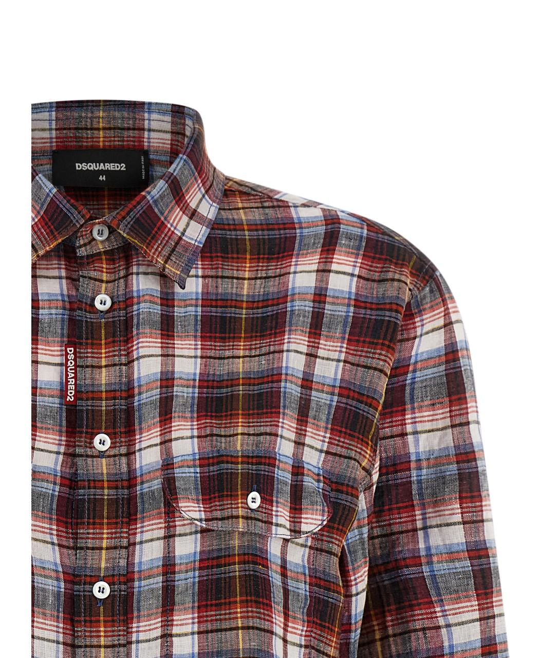 DSQUARED2 Мульти льняная рубашка, фото 3