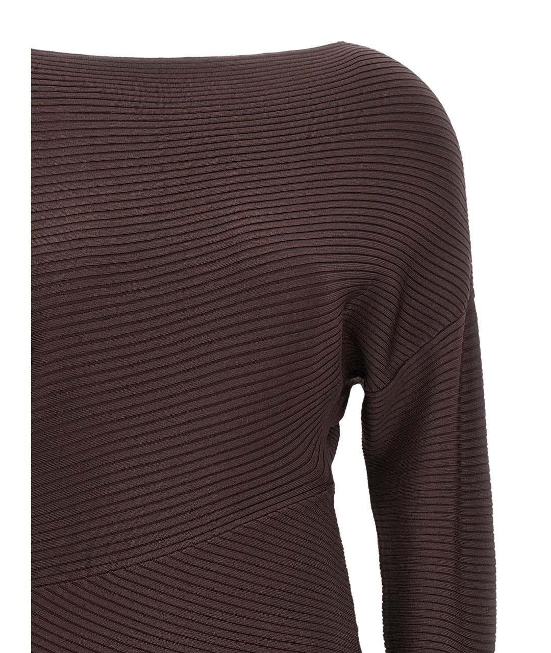 PINKO Коричневое вискозное платье, фото 3