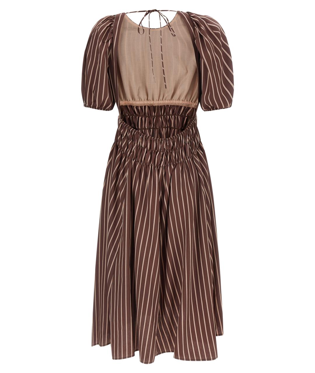 PINKO Коричневое вискозное повседневное платье, фото 2