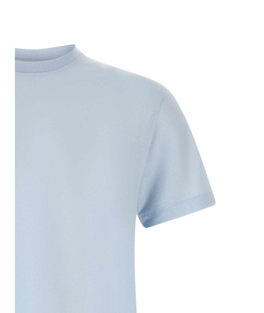 ZANONE Голубая хлопковая футболка, фото 3