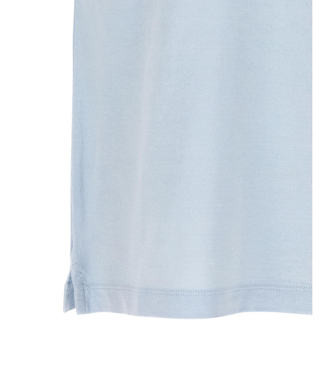 ZANONE Голубая хлопковая футболка, фото 4