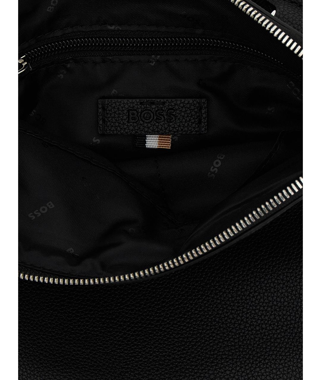 HUGO BOSS Черная сумка на плечо из искусственной кожи, фото 4