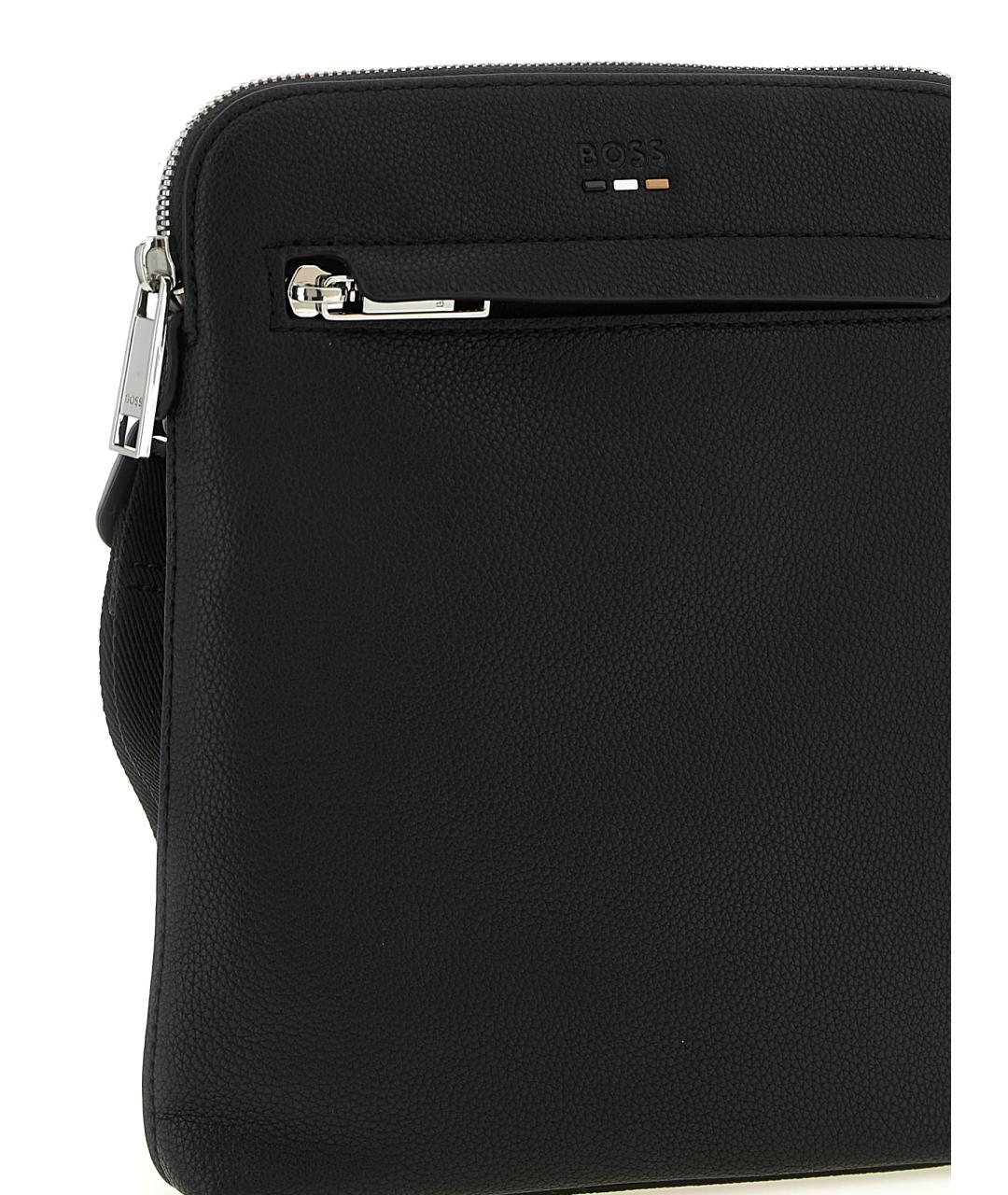 HUGO BOSS Черная сумка на плечо из искусственной кожи, фото 3