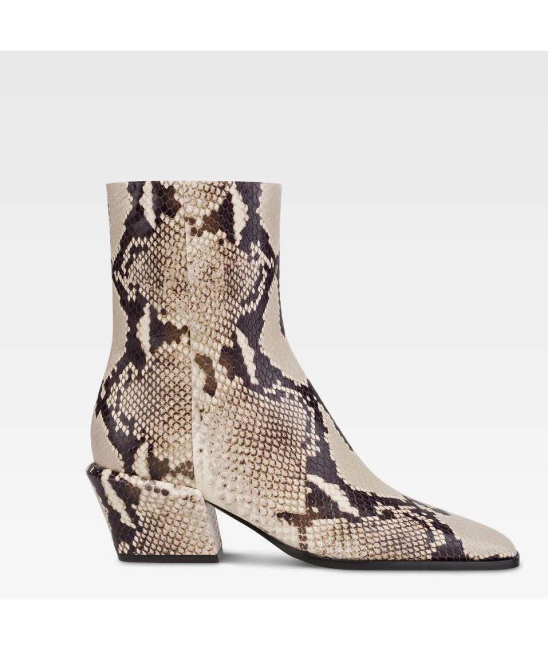 PARIS TEXAS Бежевые кожаные полусапоги, фото 5