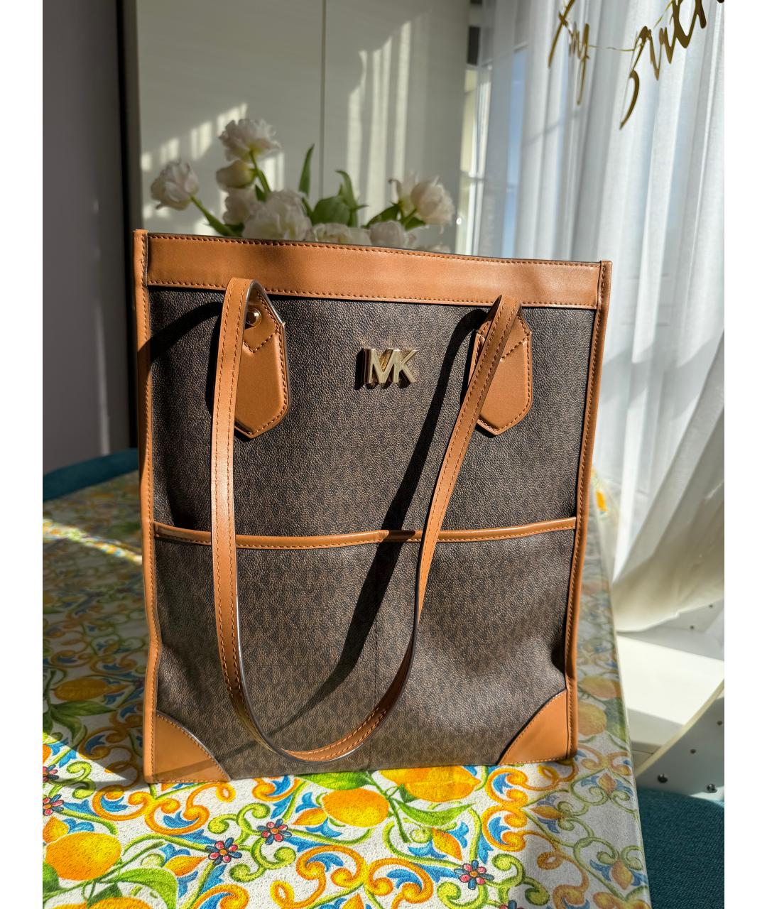 MICHAEL KORS Коричневая сумка тоут, фото 5