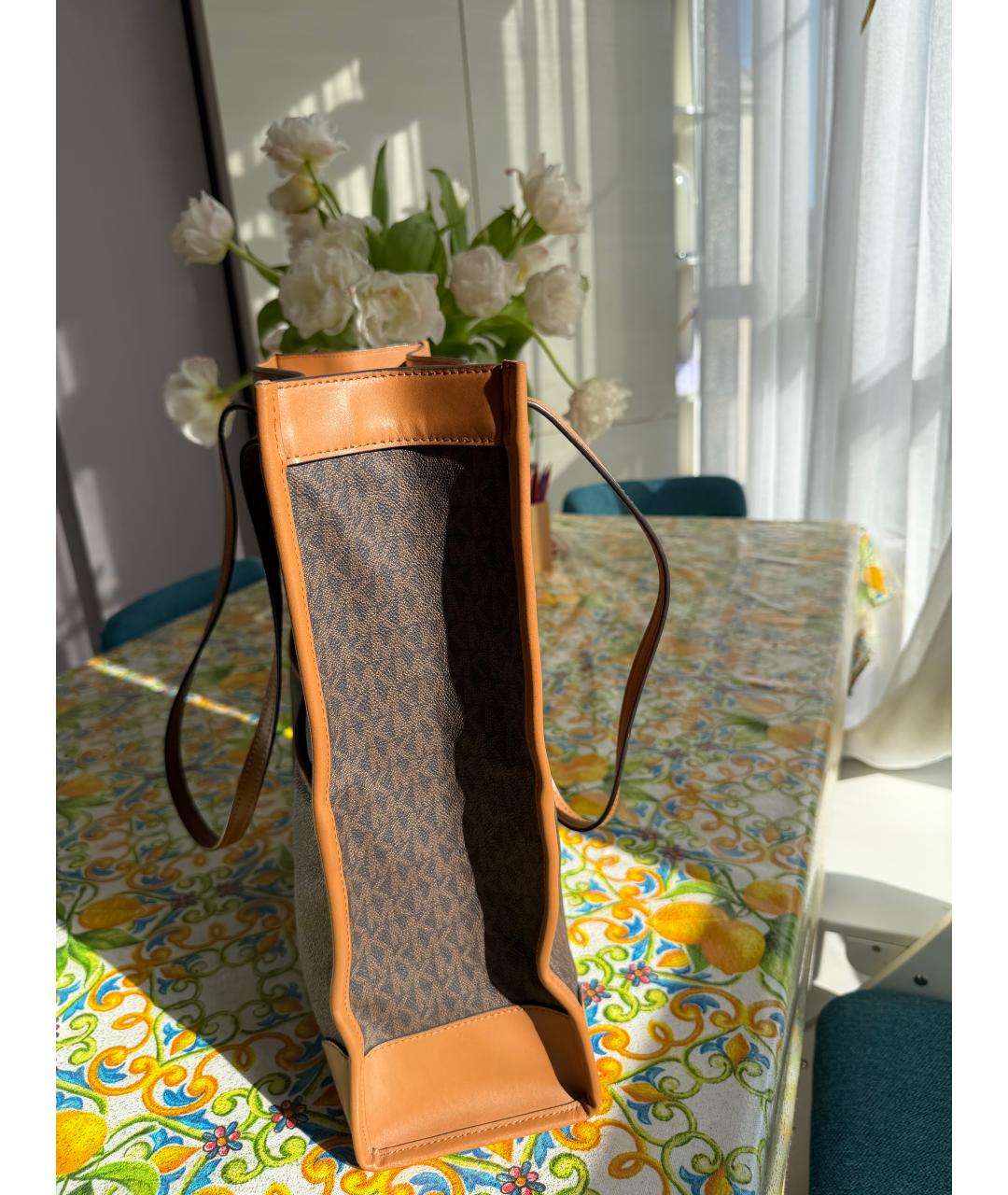 MICHAEL KORS Коричневая сумка тоут, фото 2