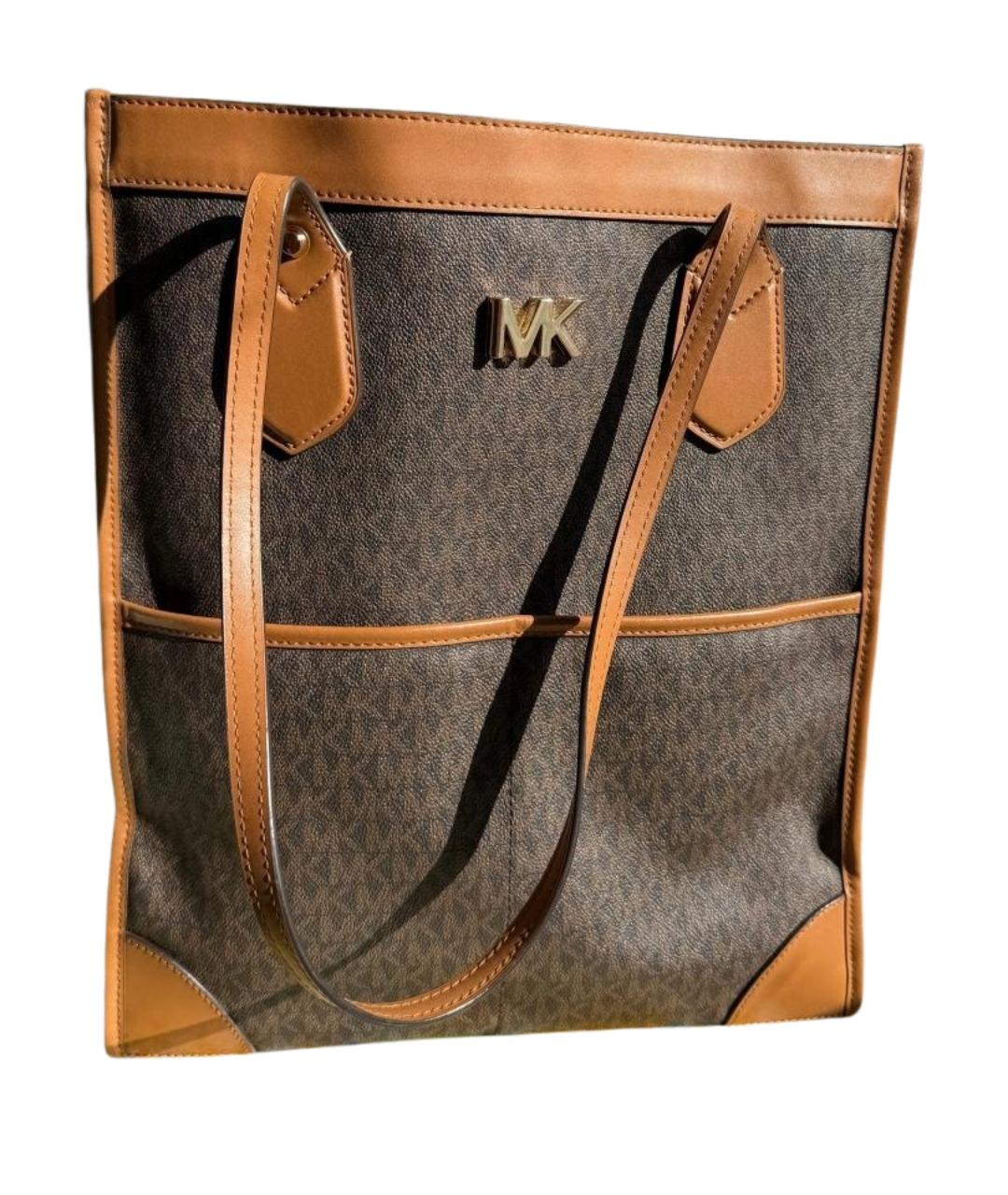 MICHAEL KORS Коричневая сумка тоут, фото 1