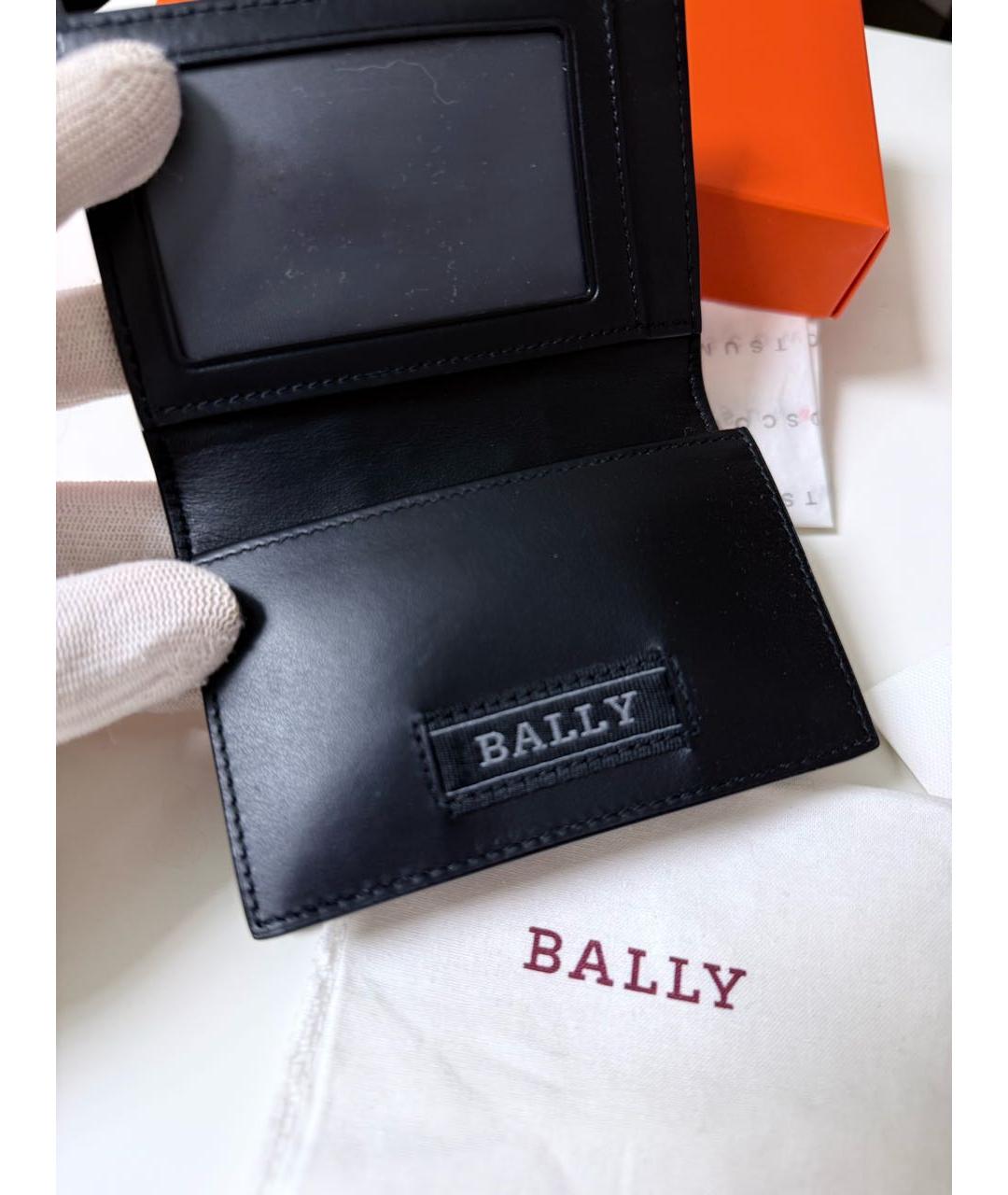 BALLY Черный кожаный кошелек, фото 4