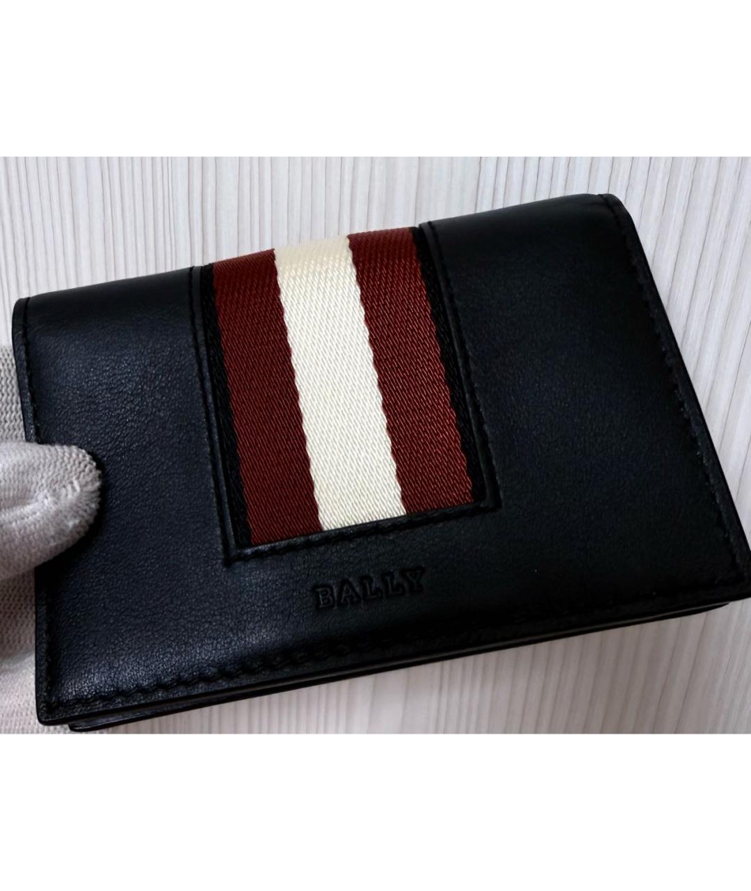 BALLY Черный кожаный кошелек, фото 7