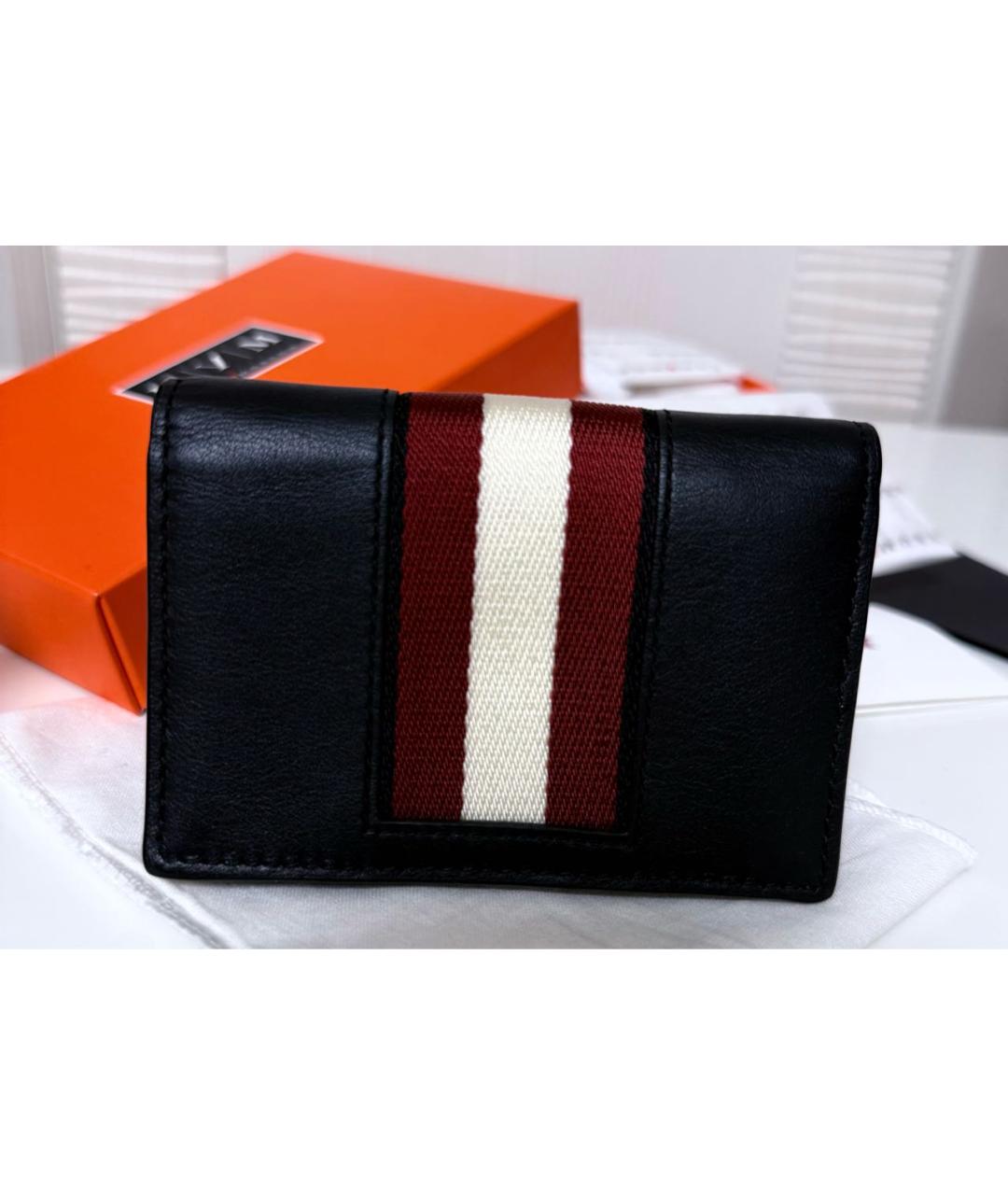 BALLY Черный кожаный кошелек, фото 9