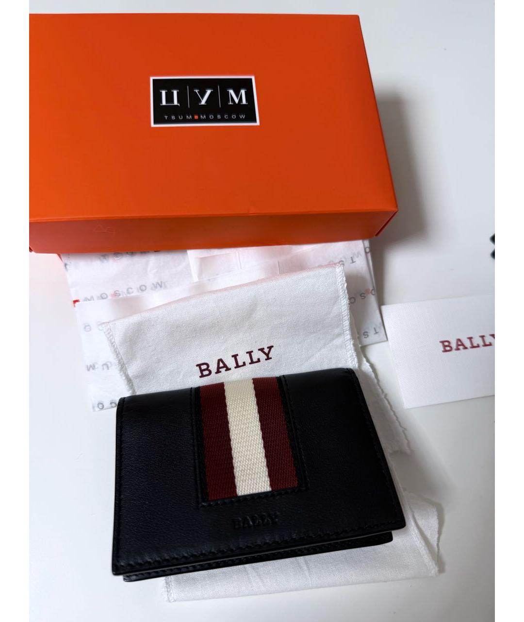 BALLY Черный кожаный кошелек, фото 6