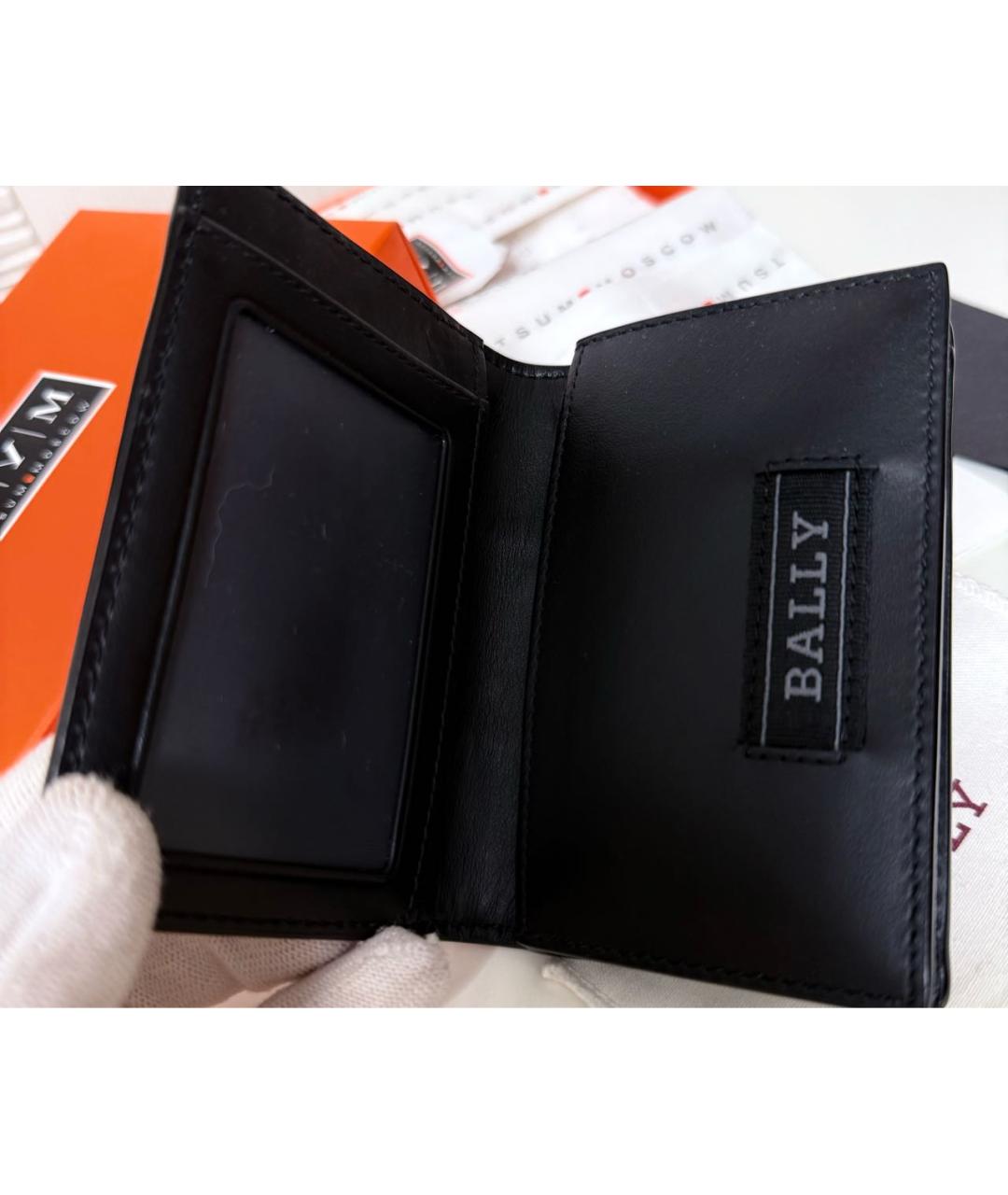 BALLY Черный кожаный кошелек, фото 8
