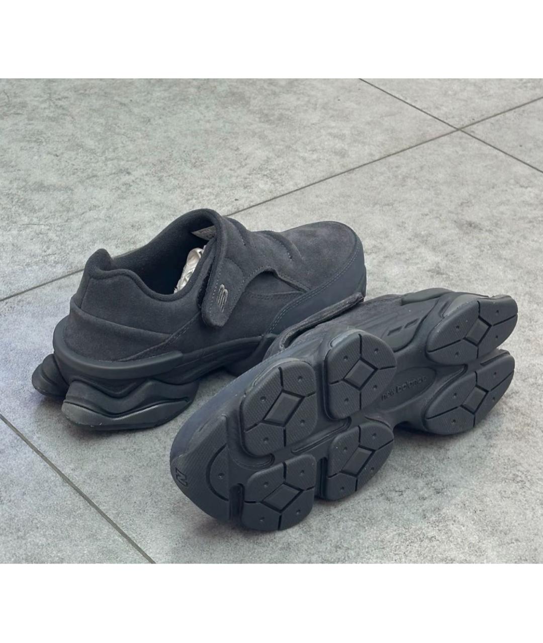 NEW BALANCE Черные замшевые низкие кроссовки / кеды, фото 3