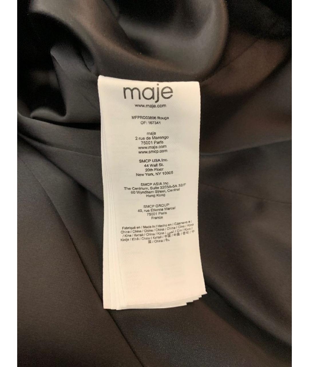 MAJE Красное полиэстеровое коктейльное платье, фото 5