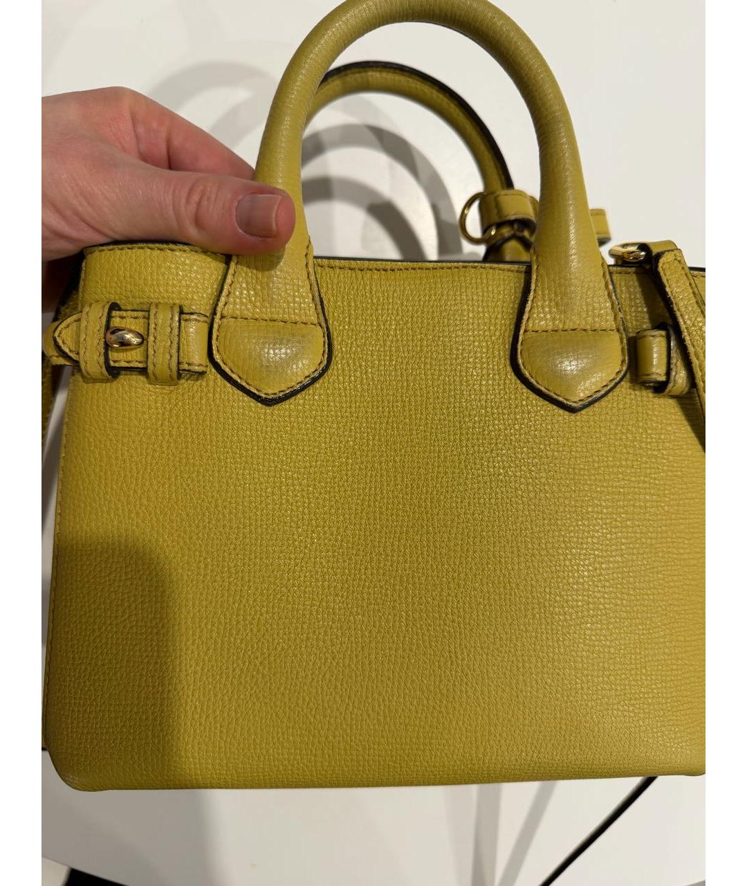 BURBERRY Желтая кожаная сумка через плечо, фото 6
