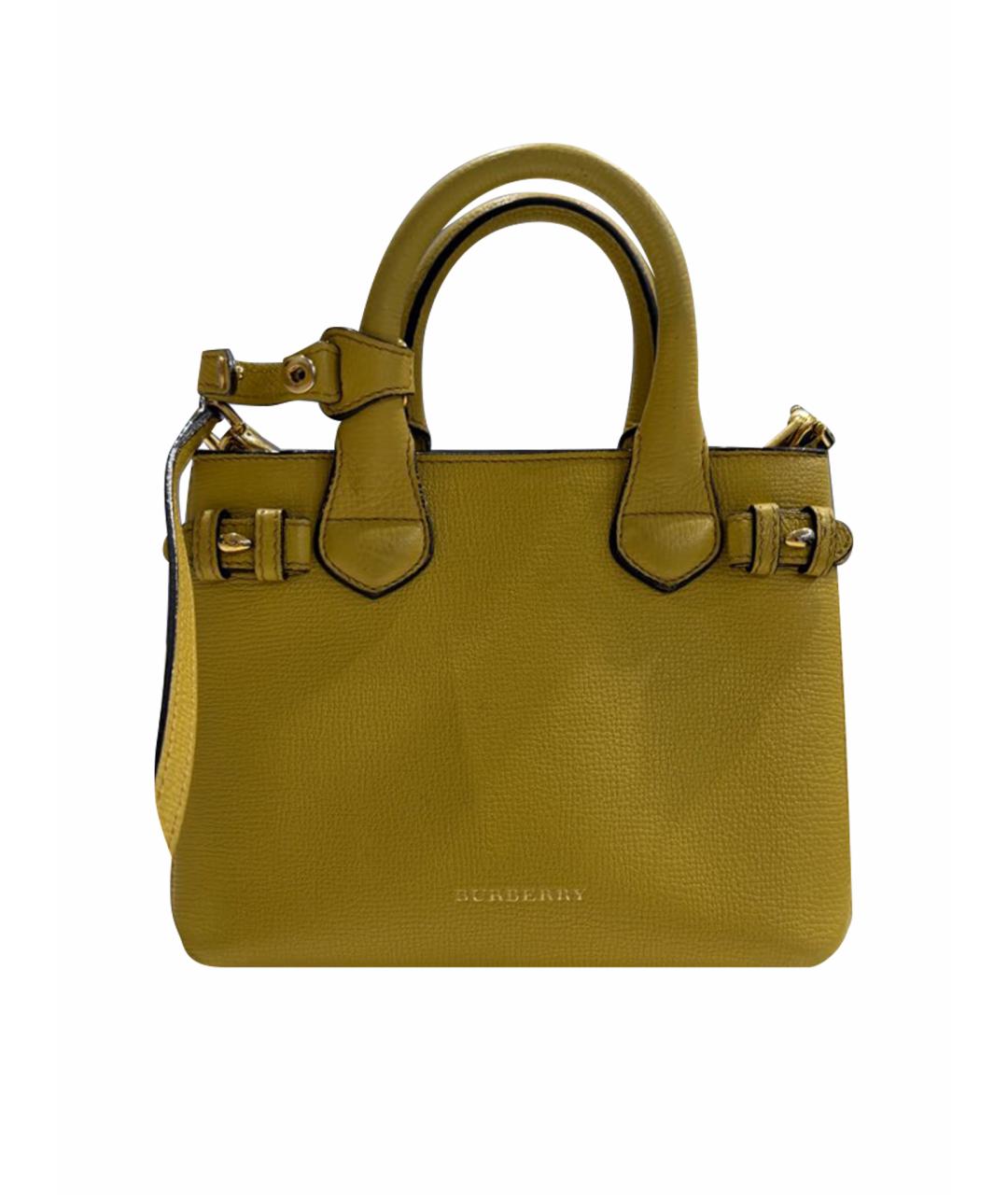 BURBERRY Желтая кожаная сумка через плечо, фото 1
