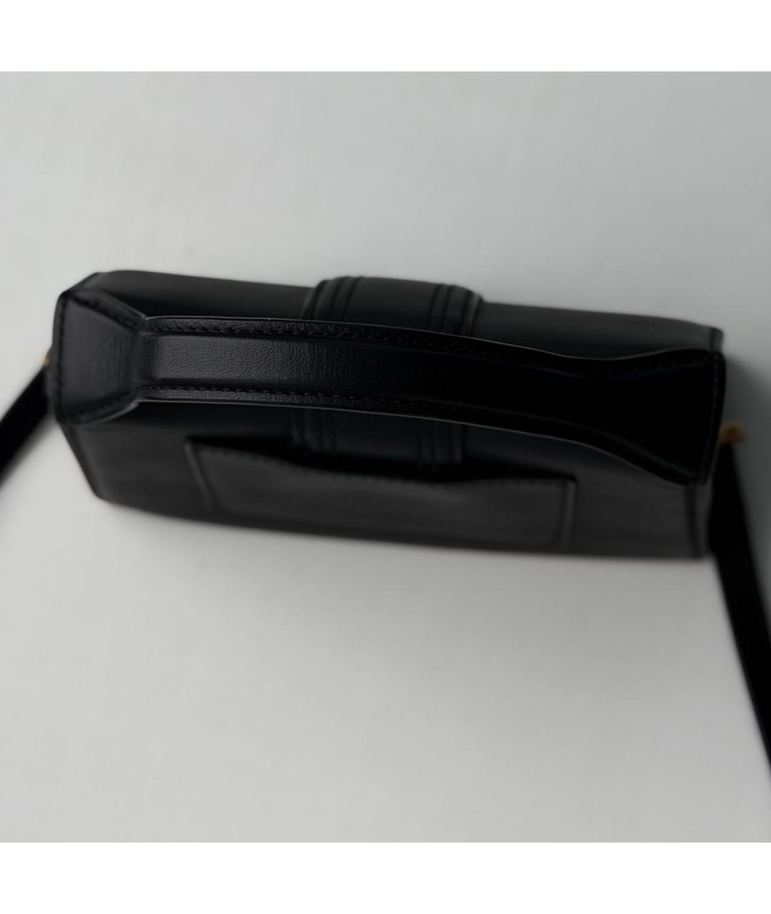 JACQUEMUS Черная кожаная сумка через плечо, фото 6