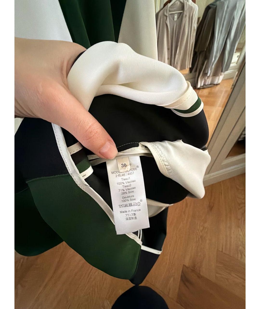 CELINE Мульти вискозное коктейльное платье, фото 7