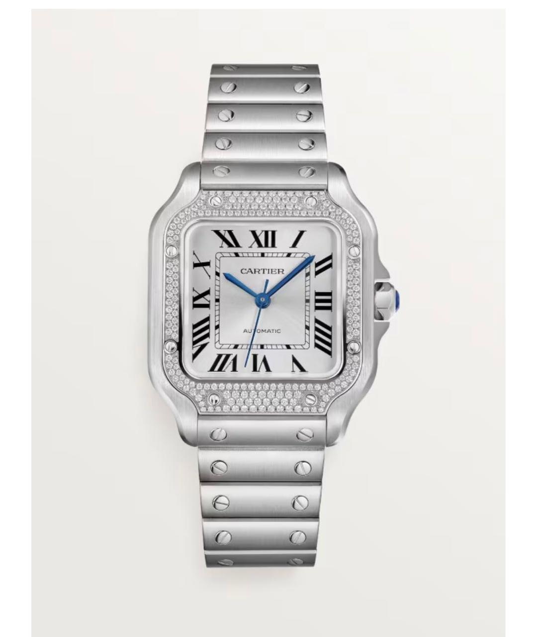 CARTIER Серые металлические часы, фото 3