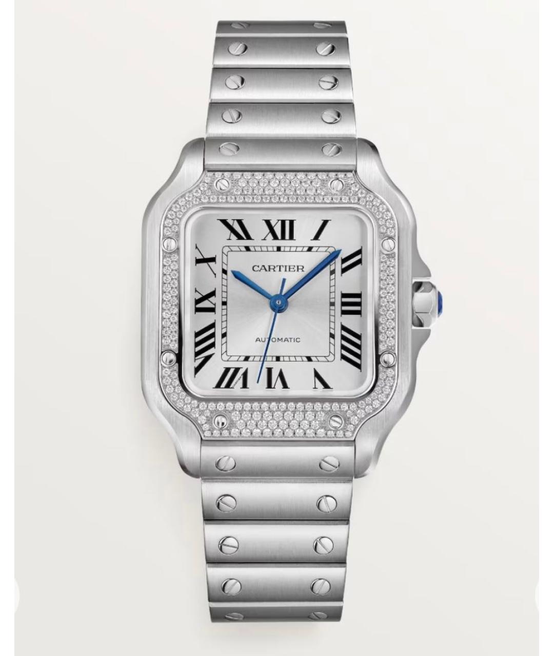 CARTIER Серые металлические часы, фото 7