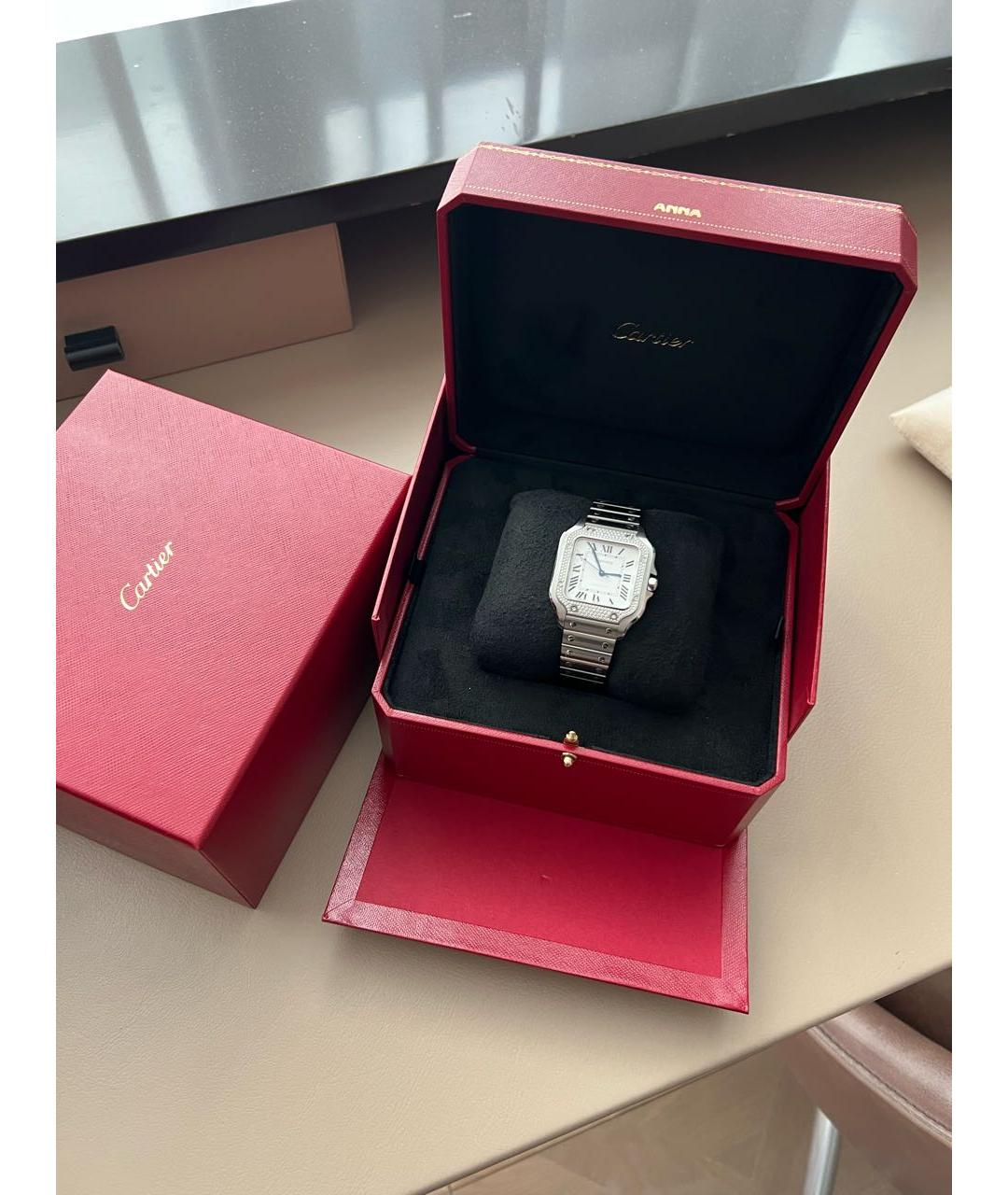 CARTIER Серые металлические часы, фото 6