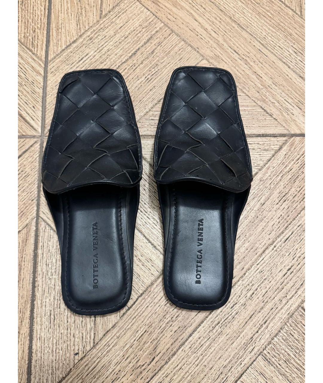 BOTTEGA VENETA Черные кожаные лоферы, фото 3