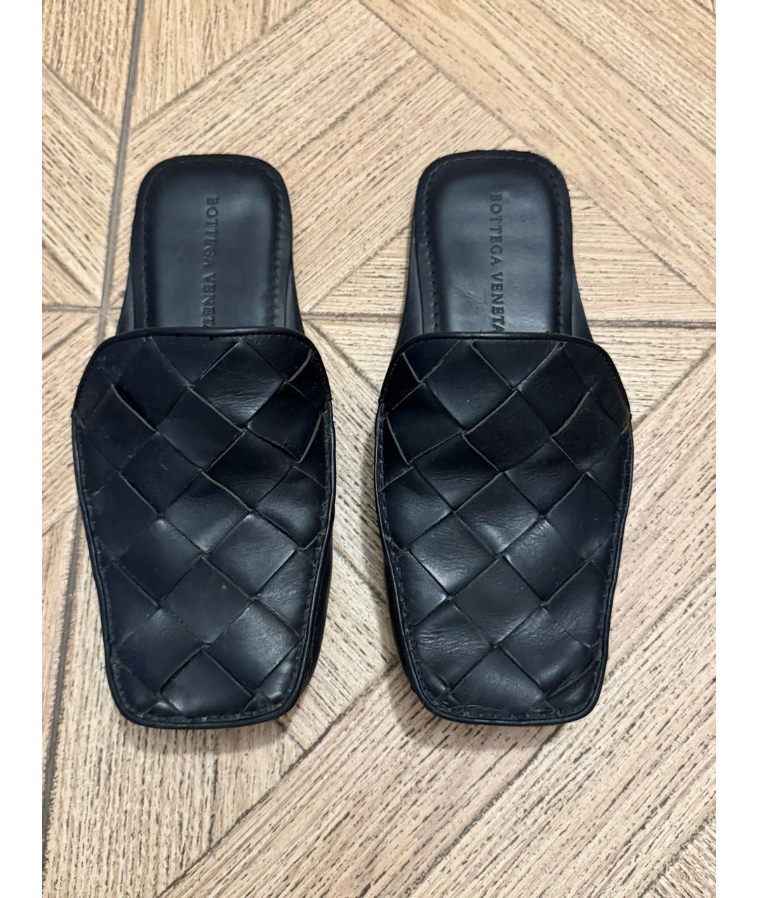 BOTTEGA VENETA Черные кожаные лоферы, фото 2