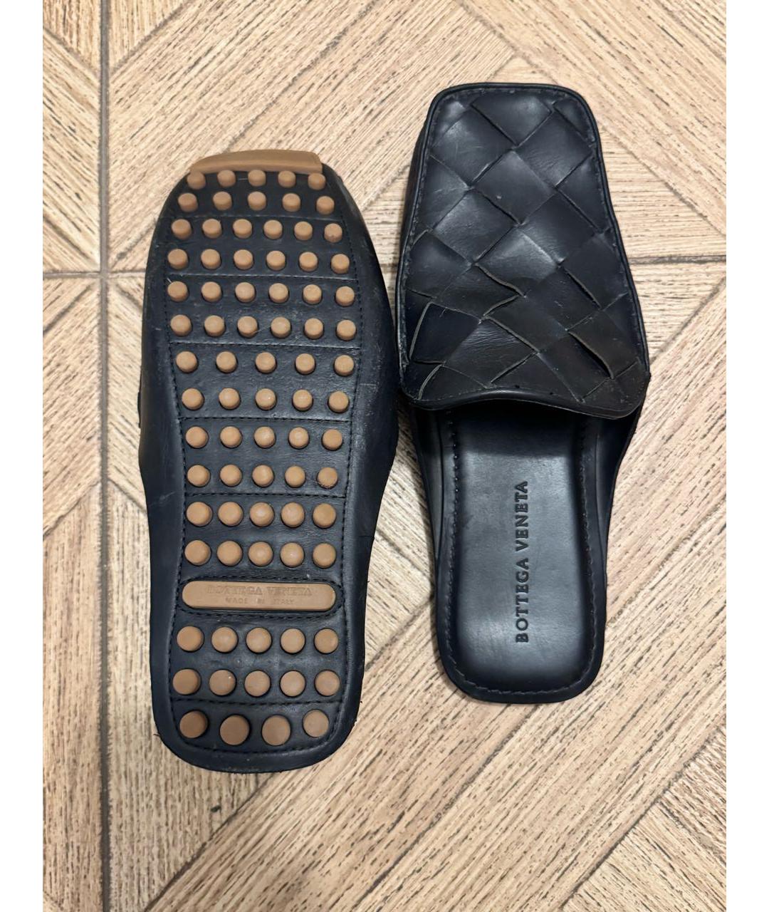 BOTTEGA VENETA Черные кожаные лоферы, фото 5