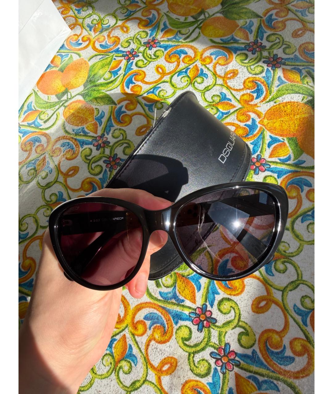 DSQUARED2 Черные пластиковые солнцезащитные очки, фото 5