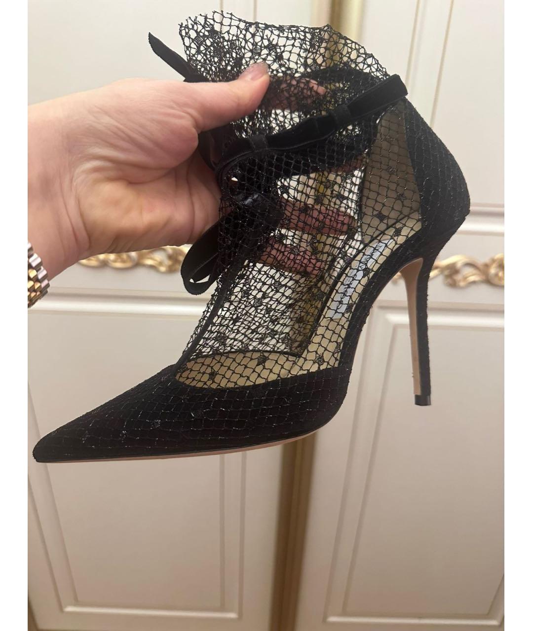 JIMMY CHOO Черные замшевые туфли, фото 2