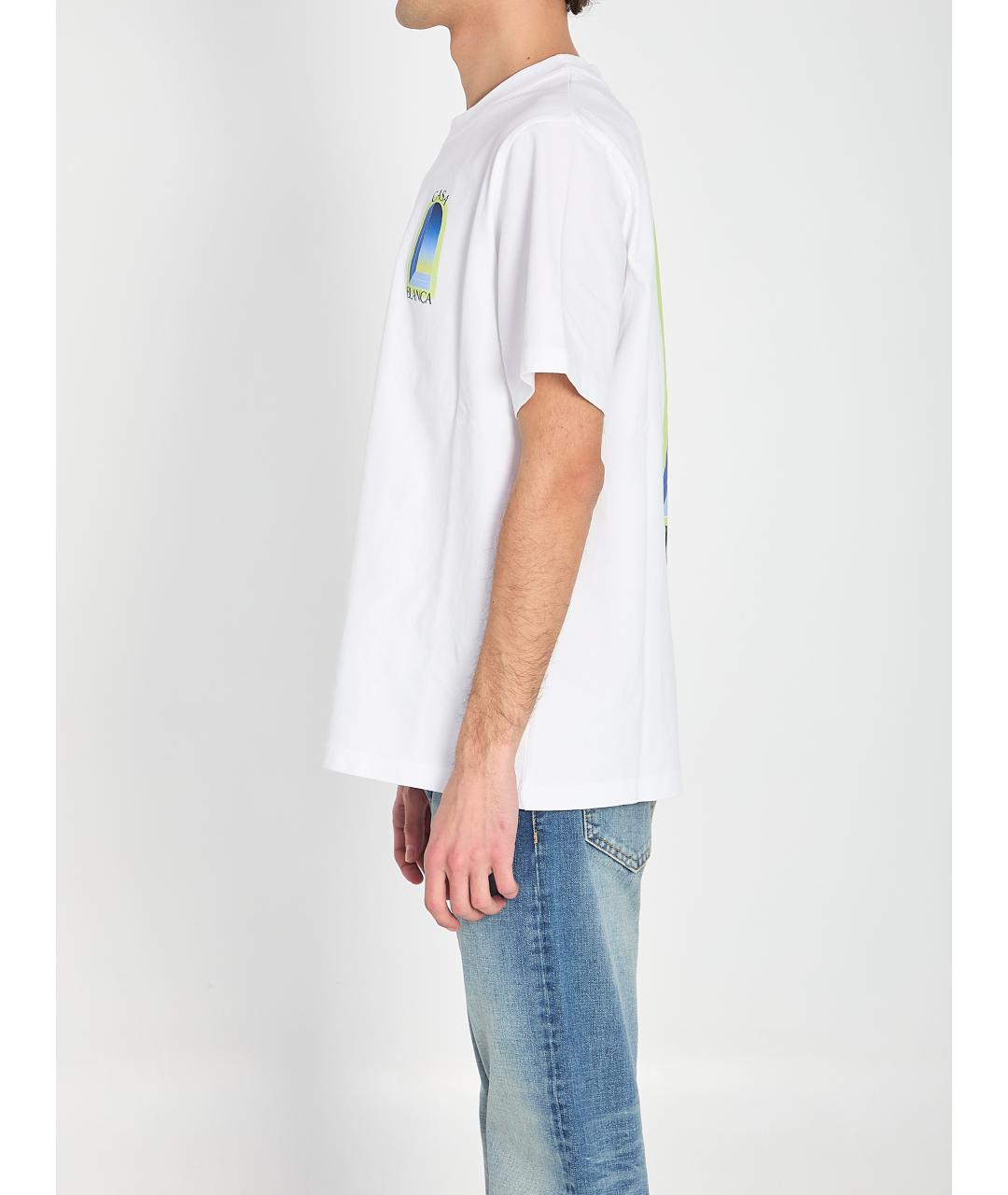 CASABLANCA Белая хлопковая футболка, фото 3