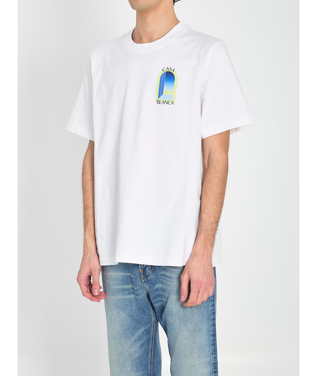 CASABLANCA Белая хлопковая футболка, фото 2