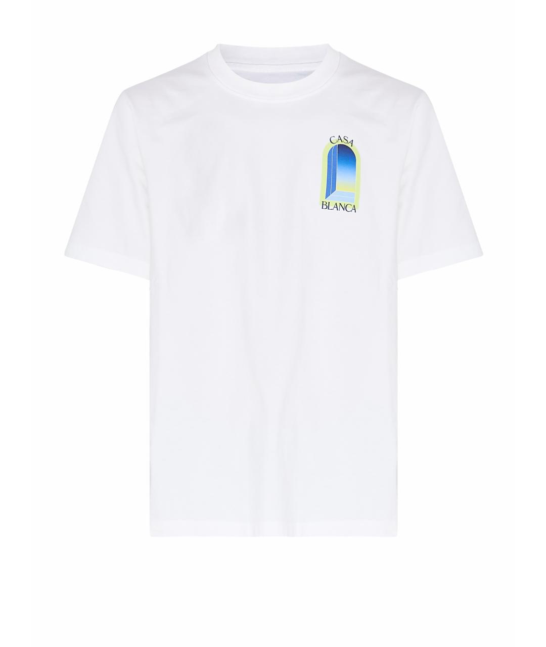 CASABLANCA Белая хлопковая футболка, фото 1