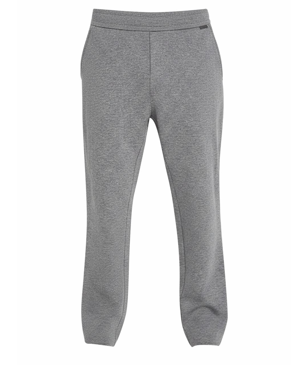 MONCLER Серые хлопковые повседневные брюки, фото 1