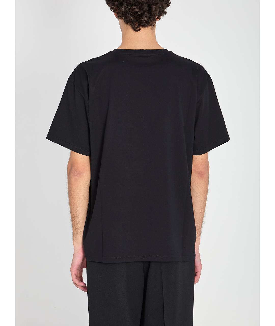 CELINE Черная хлопковая футболка, фото 5