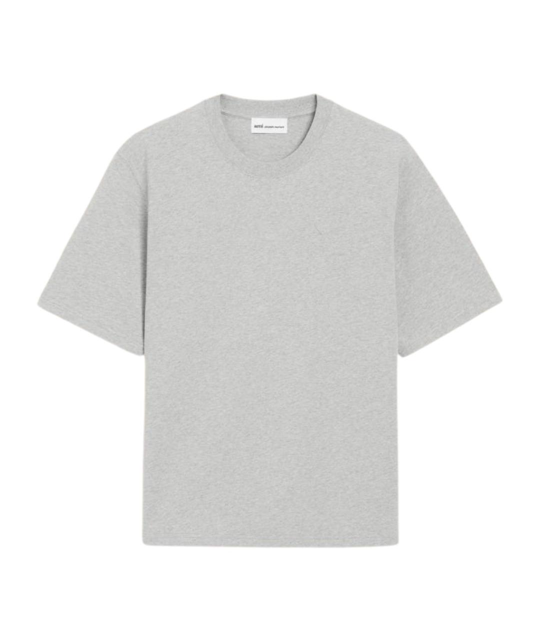 Ami Paris Серая хлопковая футболка, фото 1