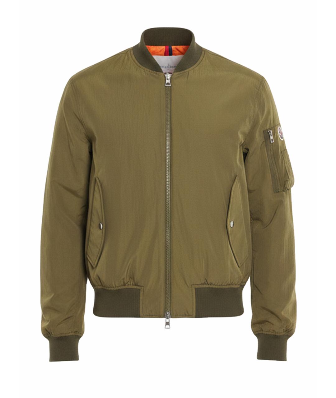MONCLER Зеленая полиамидовая куртка, фото 1