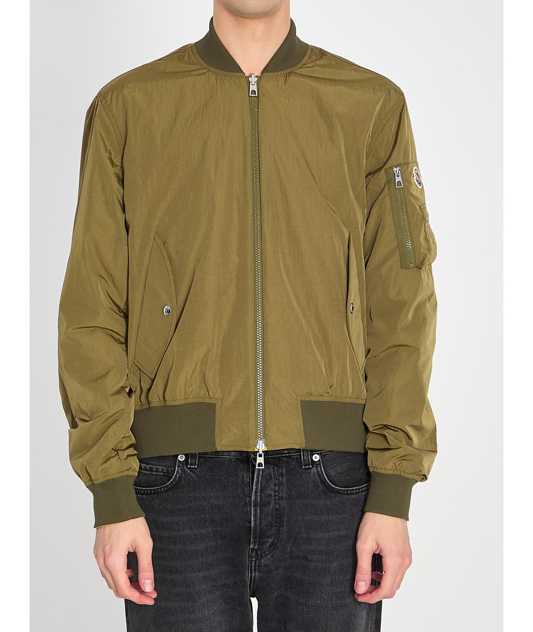 MONCLER Зеленая полиамидовая куртка, фото 6