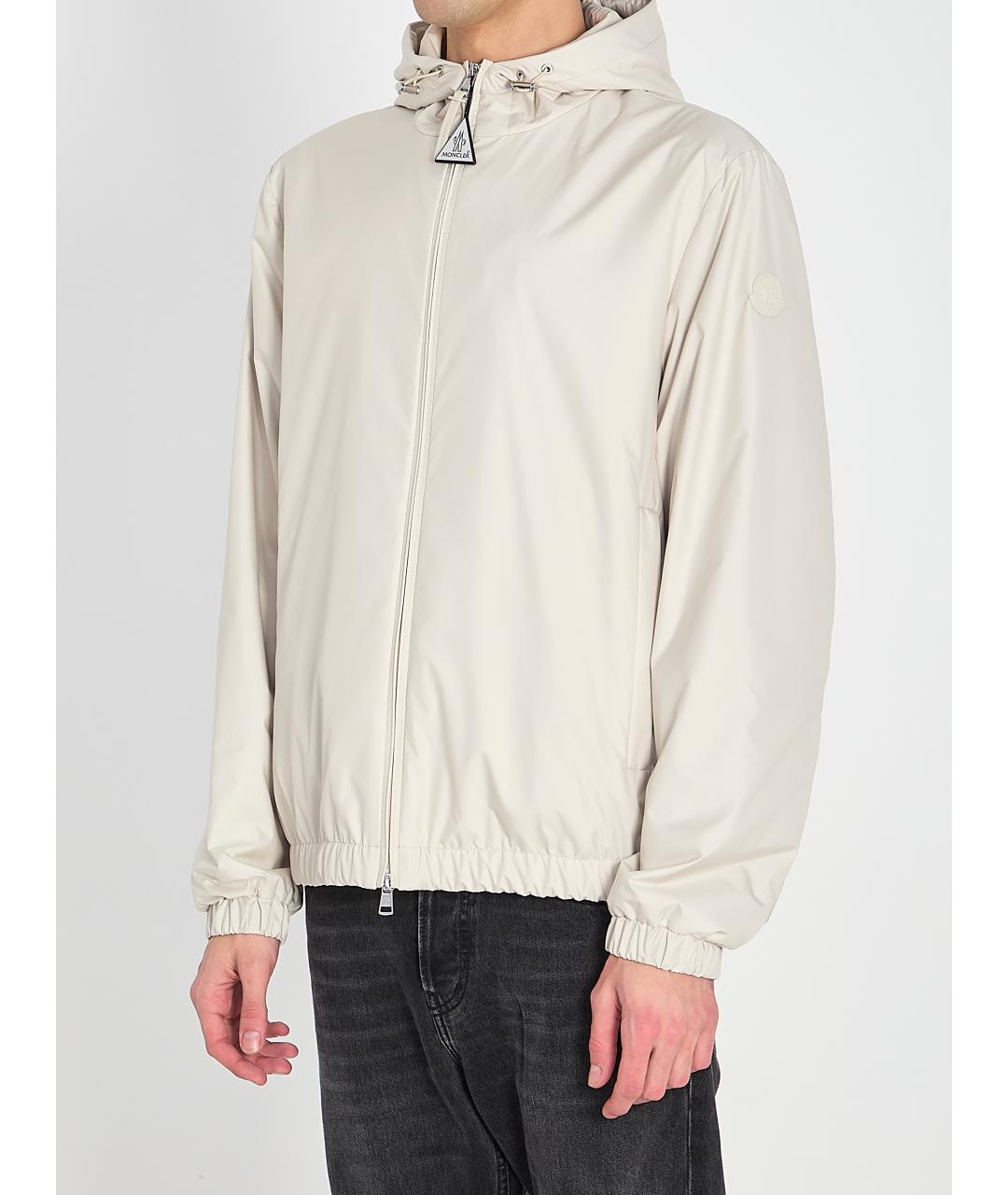 MONCLER Бежевая полиэстеровая куртка, фото 3