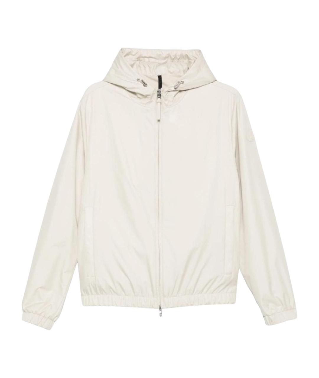 MONCLER Бежевая полиэстеровая куртка, фото 1