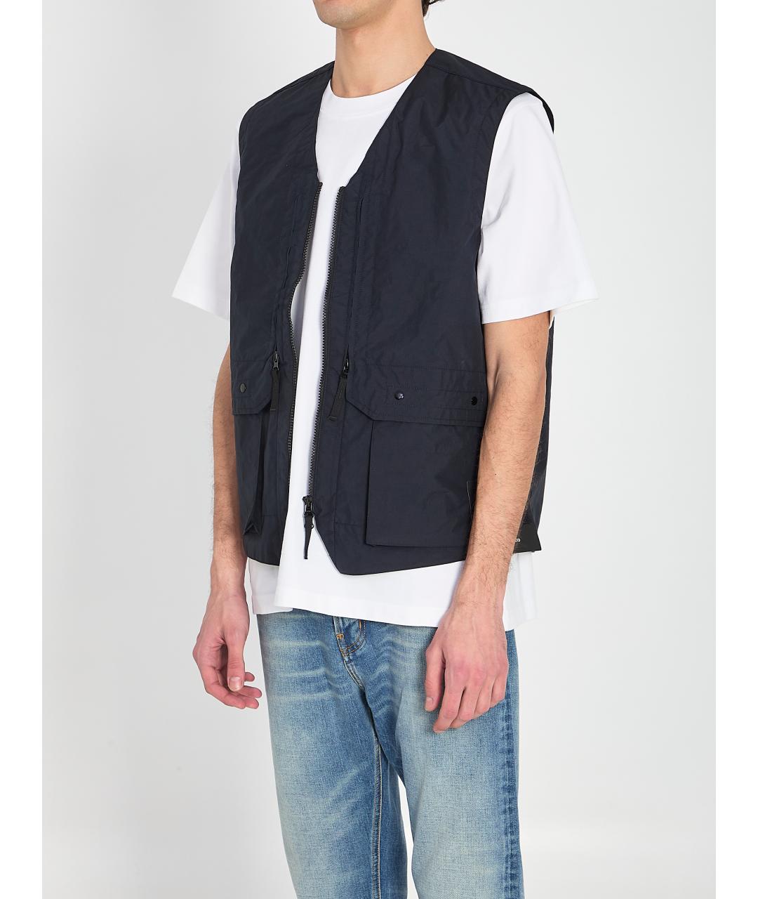STONE ISLAND Синий полиэстеровый жилет, фото 2