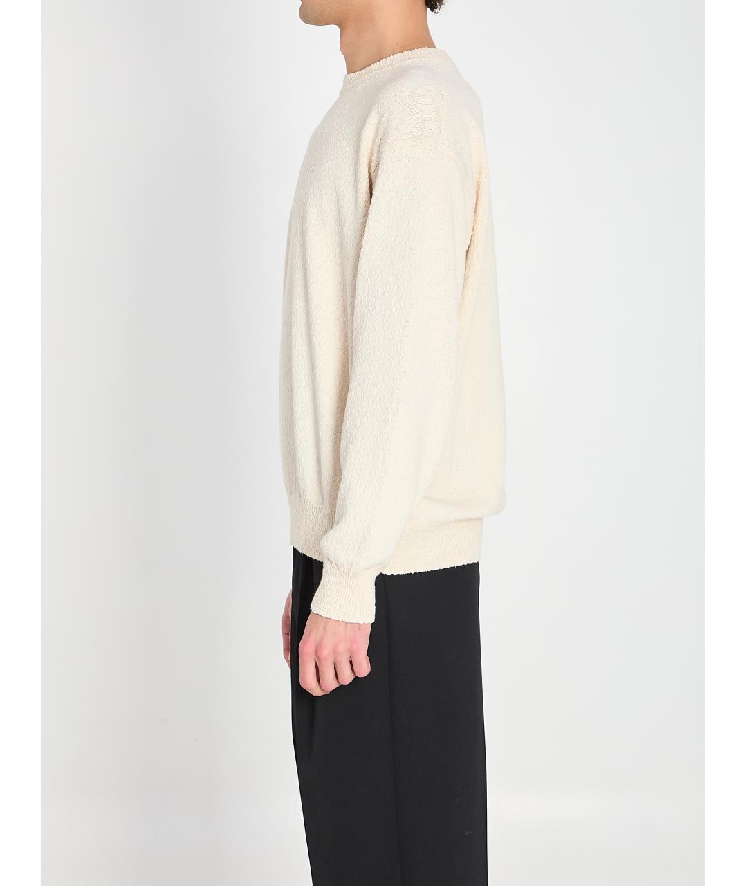 ROBERTO COLLINA Бежевый хлопковый джемпер / свитер, фото 3