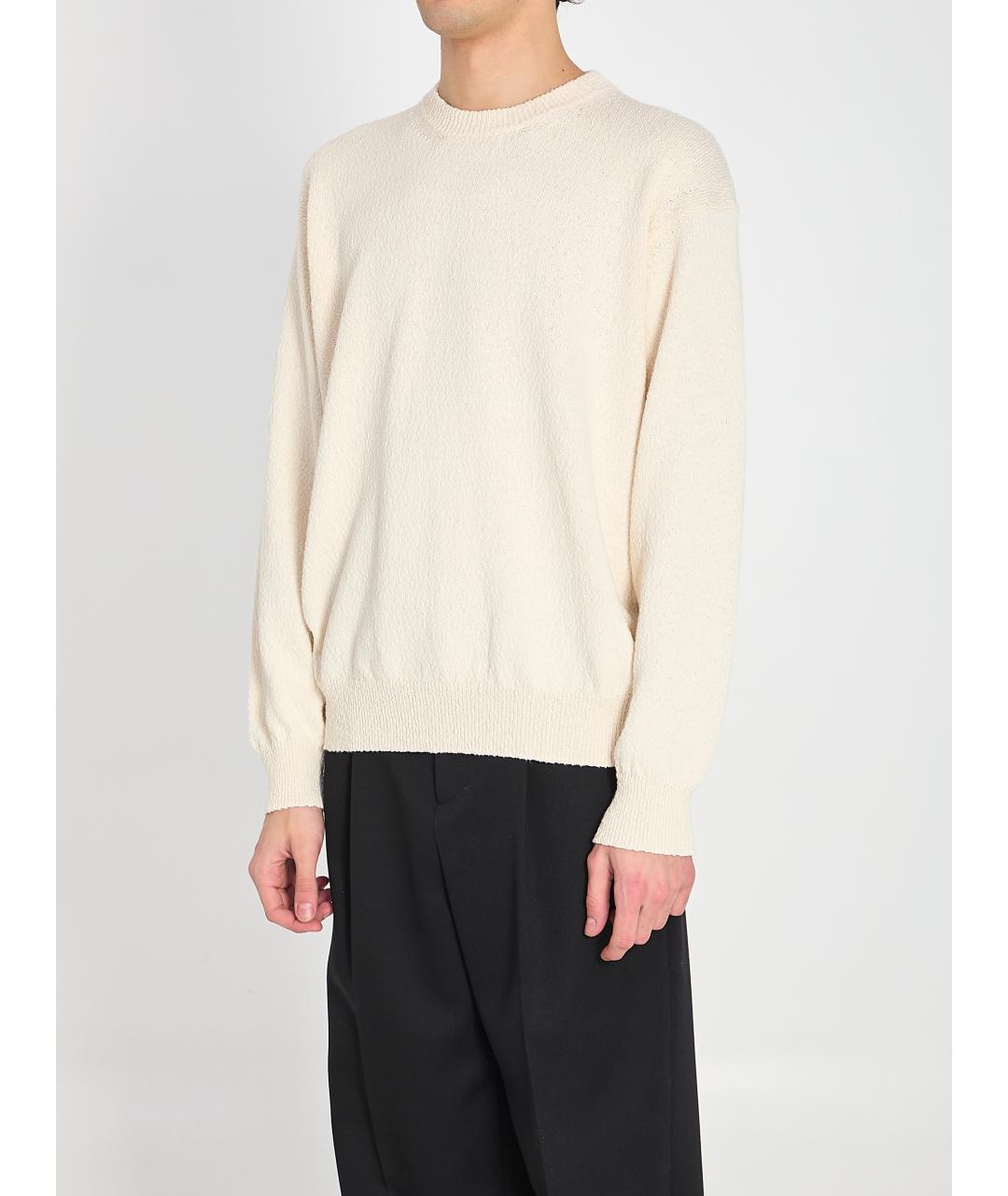 ROBERTO COLLINA Бежевый хлопковый джемпер / свитер, фото 2