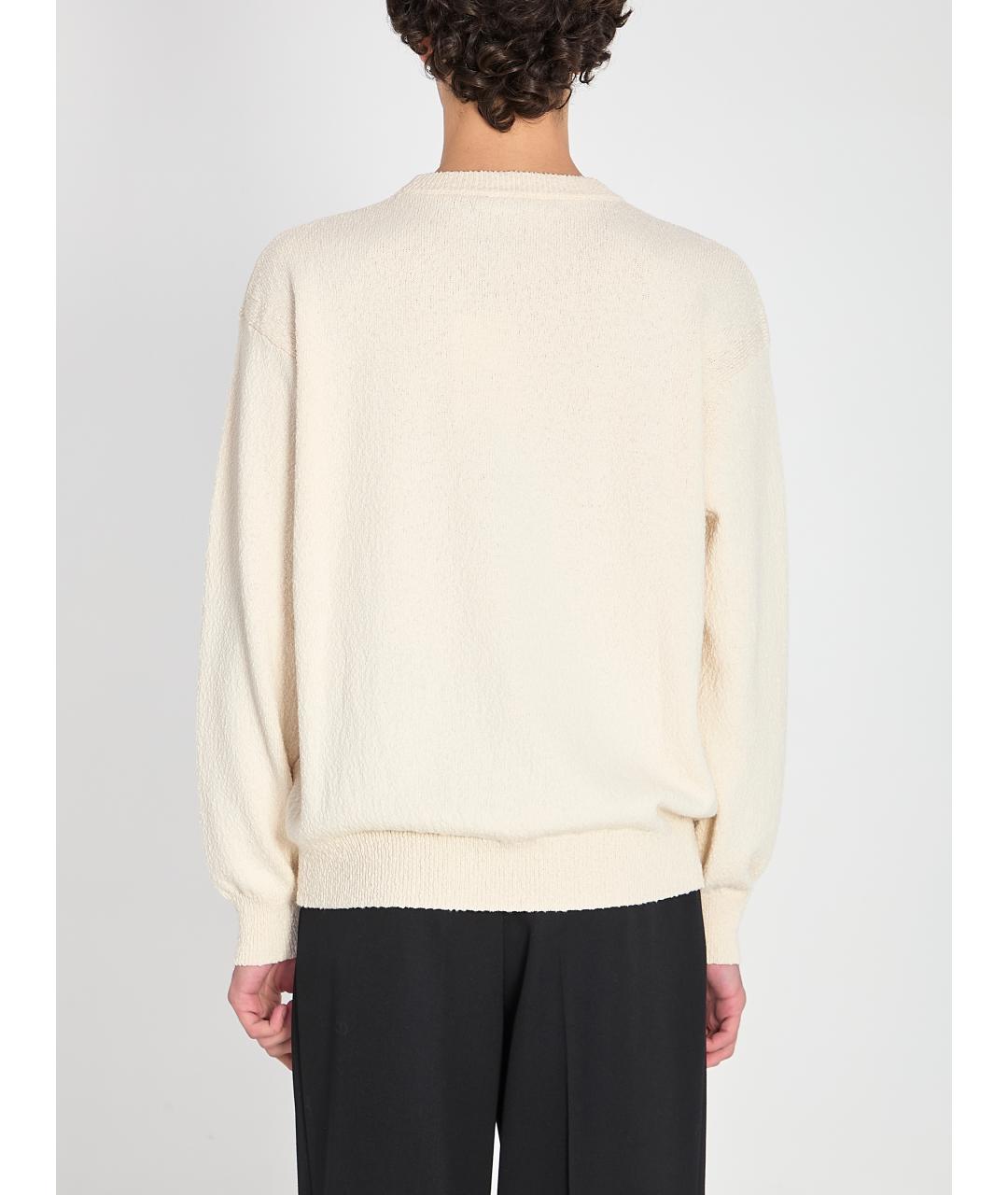 ROBERTO COLLINA Бежевый хлопковый джемпер / свитер, фото 4