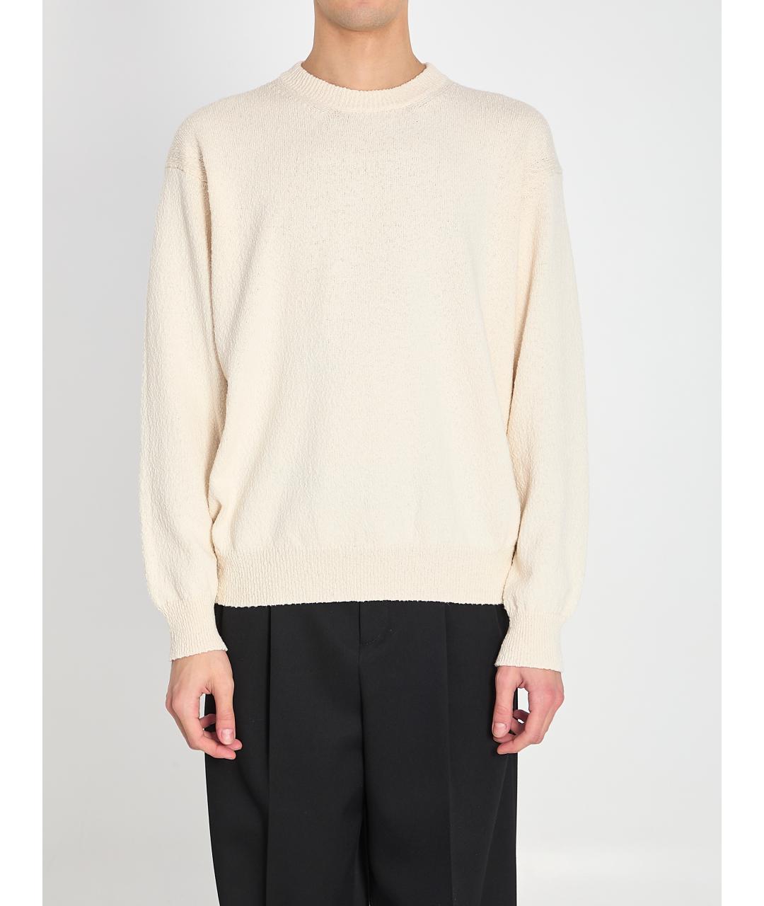 ROBERTO COLLINA Бежевый хлопковый джемпер / свитер, фото 5