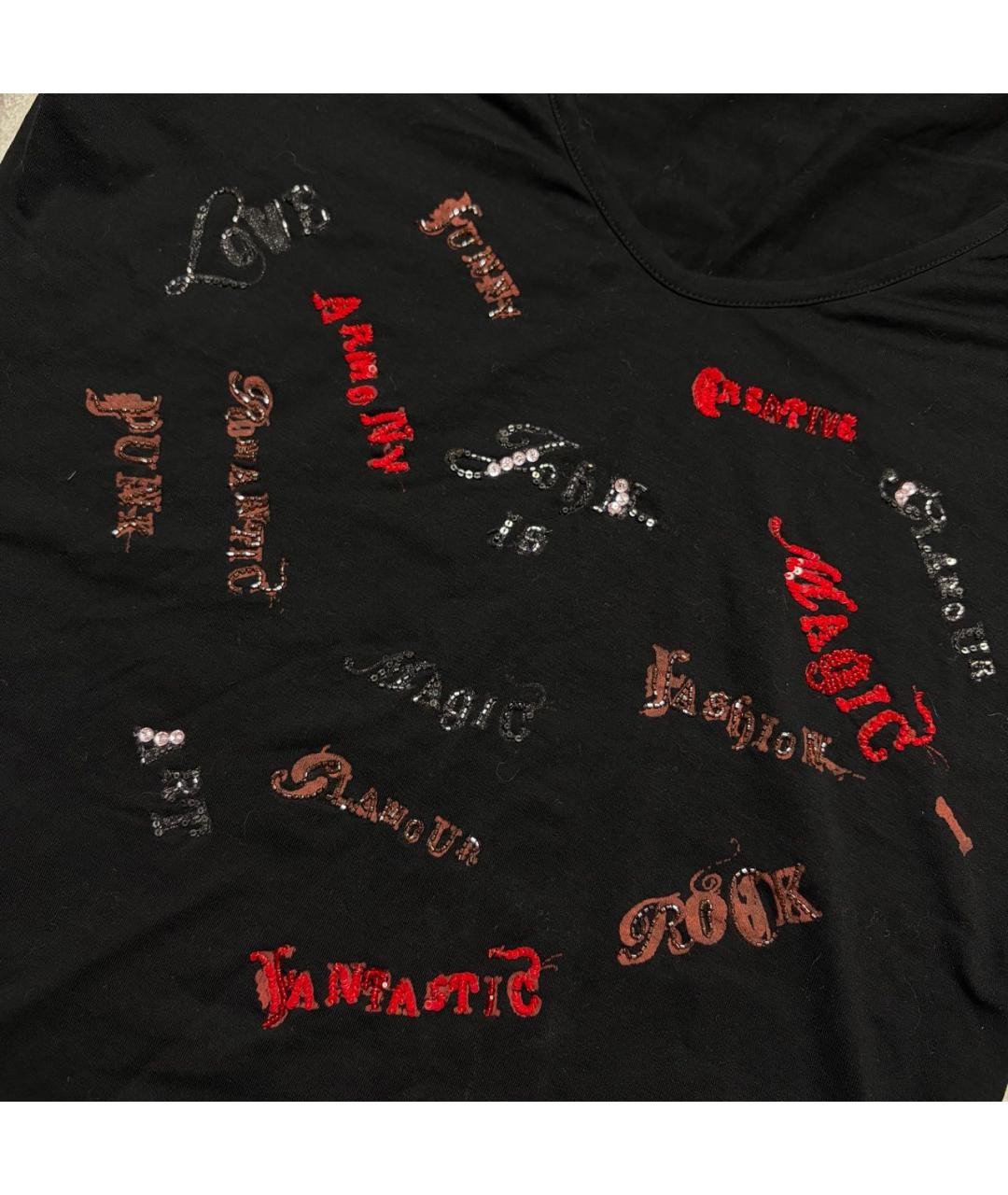 JOHN GALLIANO Черная хлопковая футболка, фото 4