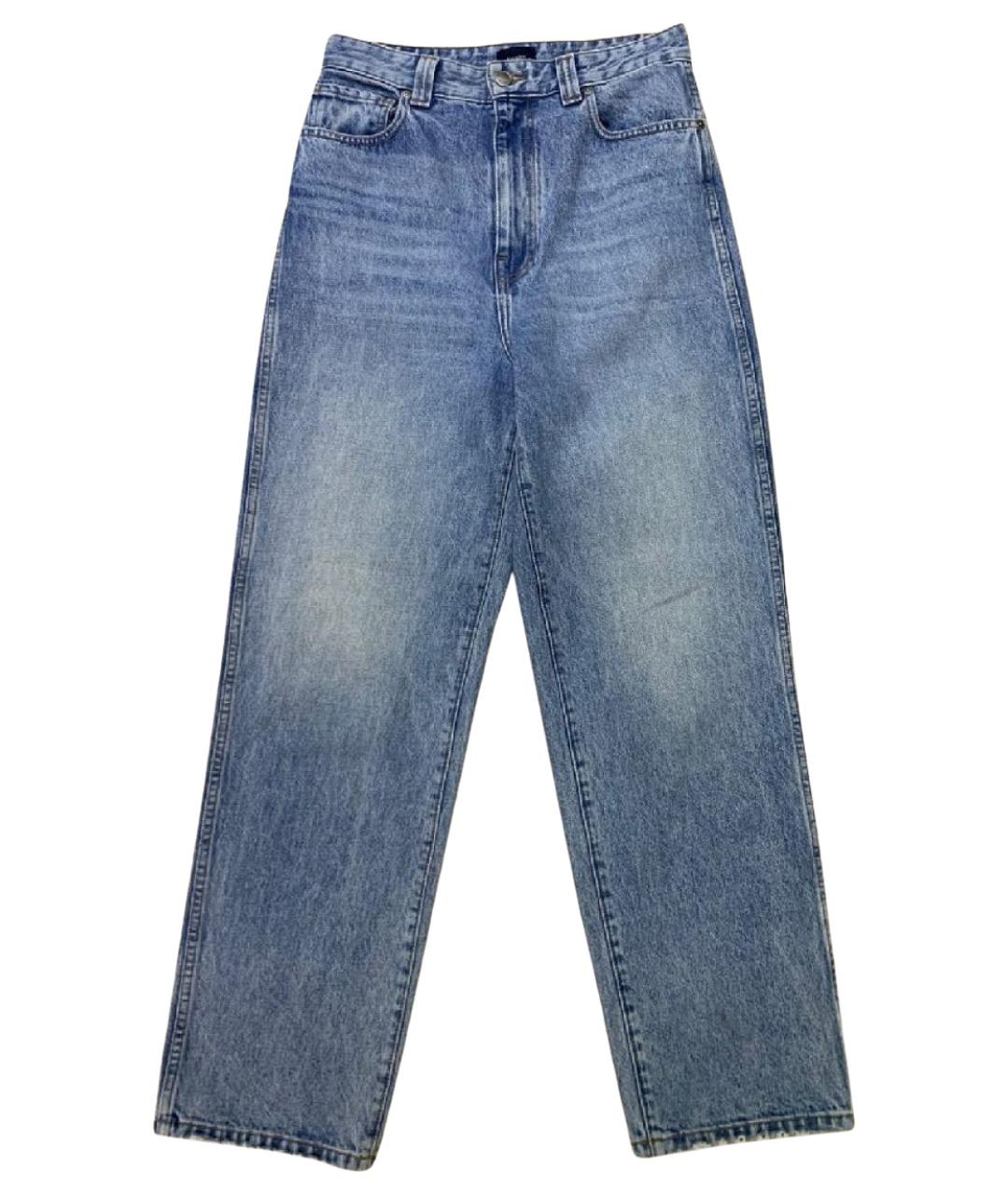 KHAITE Голубые хлопковые прямые джинсы, фото 1