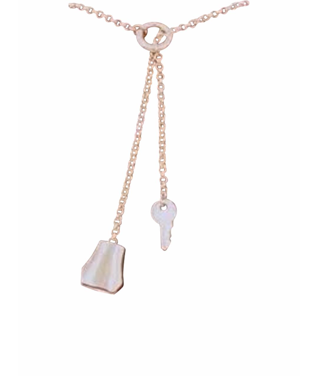 HERMES Розовое колье из розового золота, фото 1